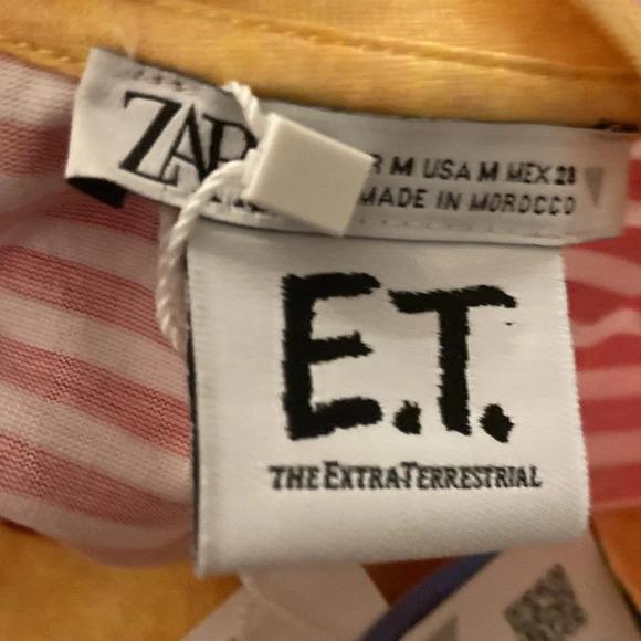 Zara x E.T. Extra Terrestrial Tee NEW Sz M 1982 Drew Barrymore 100% Cotton - Picture 4 of 5